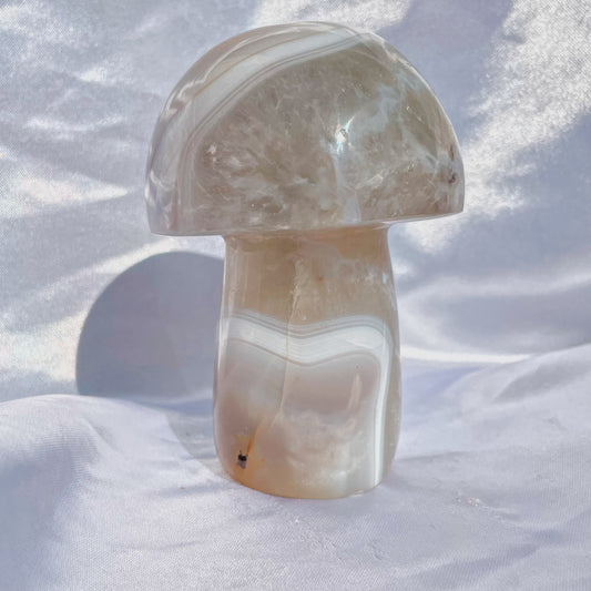 Agate W/ Quartz Mushroom