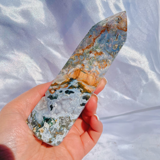 Cosmic Jasper W/ Druzy Pocket