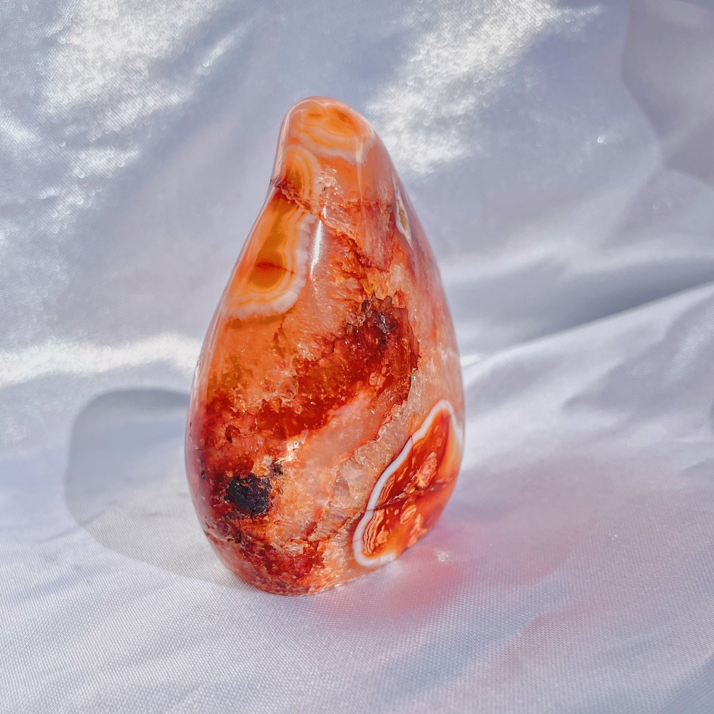 Carnelian W/ Quartz Freeform