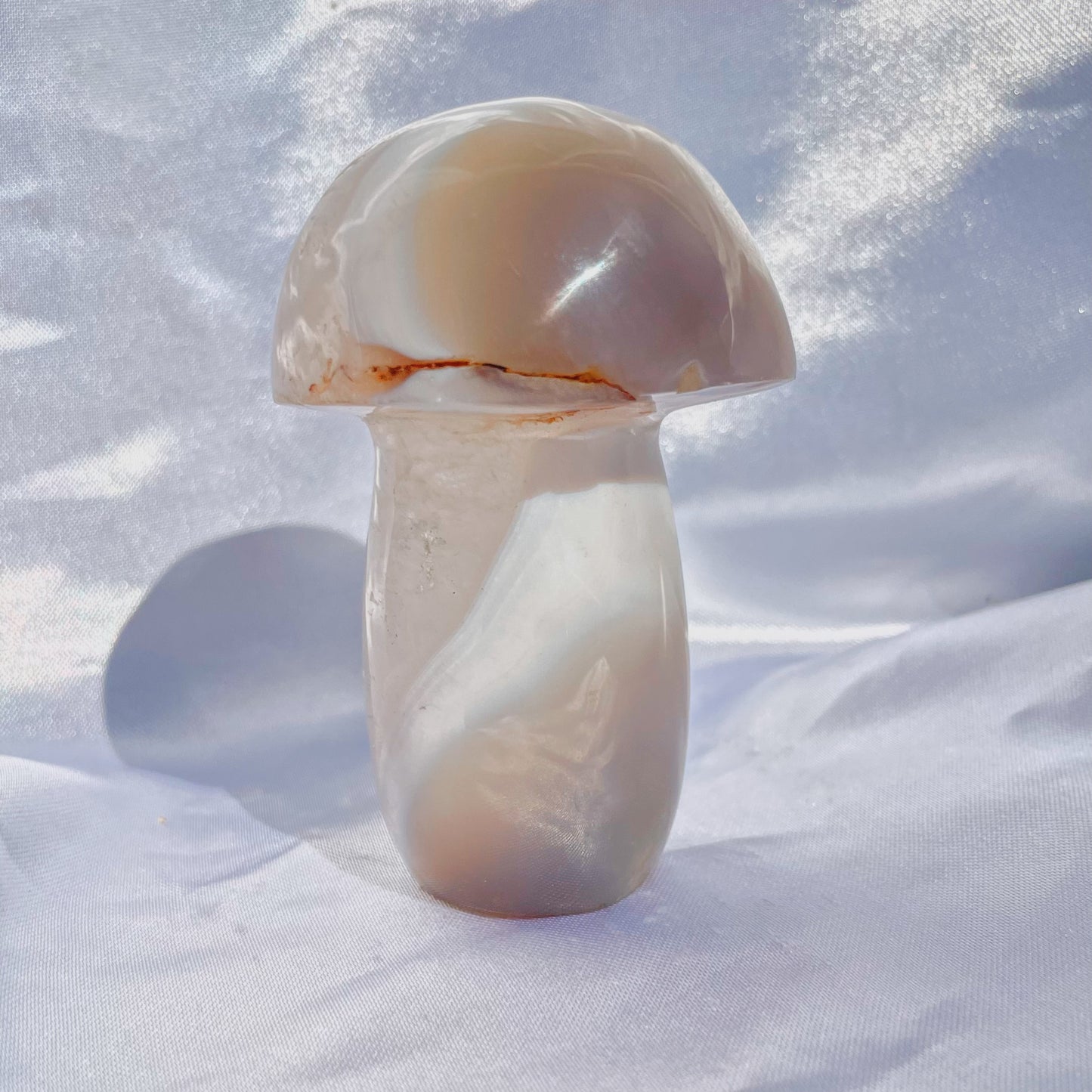 Agate W/ Quartz Mushroom