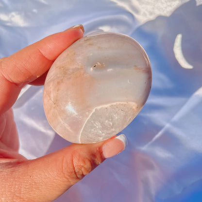 Sea Jasper W/ Quartz Palmstone